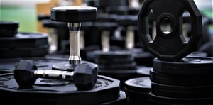 Dumbells and weights header