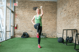 Jennifer Bonner Lateral lunge with curl