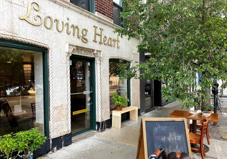 The outside of Loving Heart restaurant