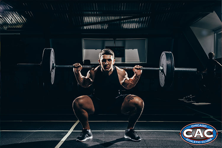 man doing an overhead squat